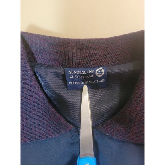 VTG Sunderland of Scotland Golf Vest Men’s L Blue Full Zip Windbreaker EUC - Picture 6 of 11